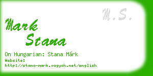 mark stana business card